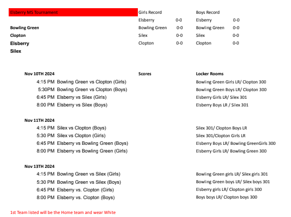 Good luck to our MS Basketball teams as they compete in the Elsberry Tournament this week! 