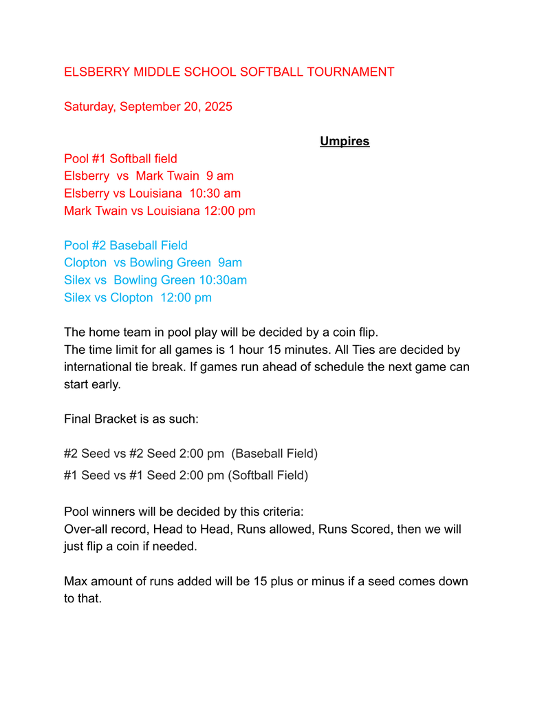 Elsberry Tournament