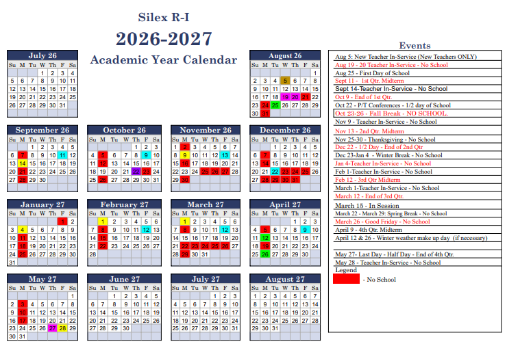 Academic Calendar