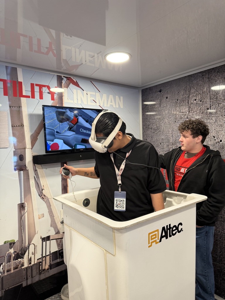 high school student using career simulator
