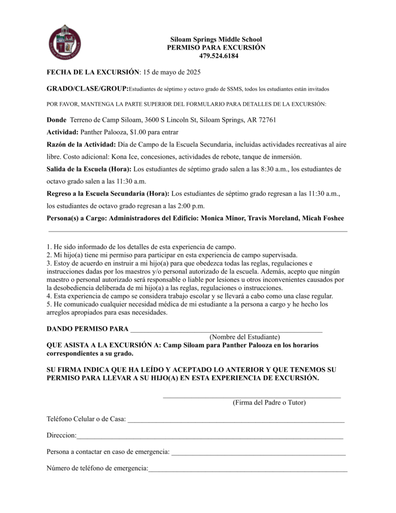 permission slip