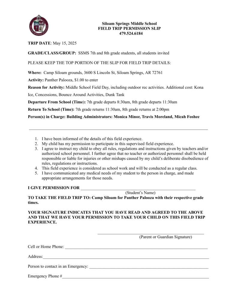 Permission slip