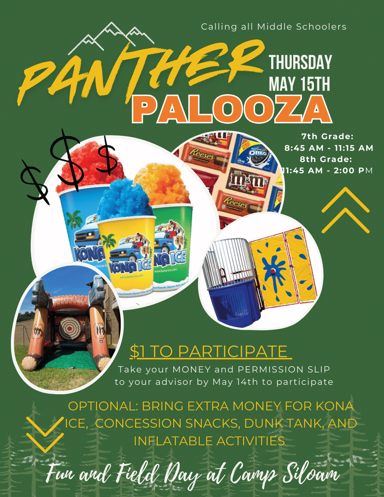 Panther Palooza Thursday, May 15th