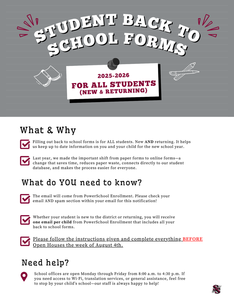 back to school forms