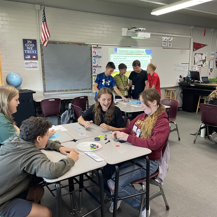 students building legos