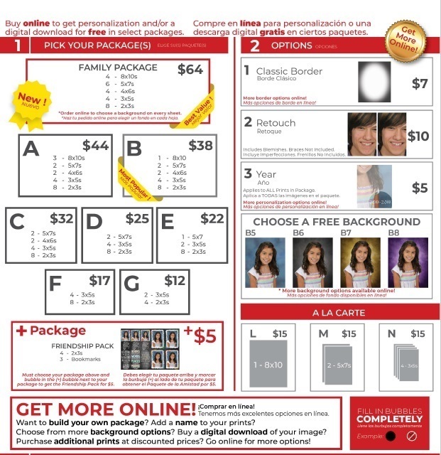 school picture flyer