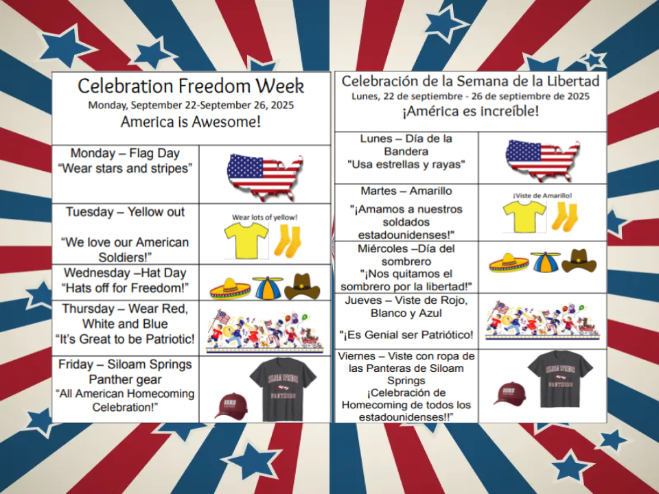Celebrate Freedom Week Daily Themes