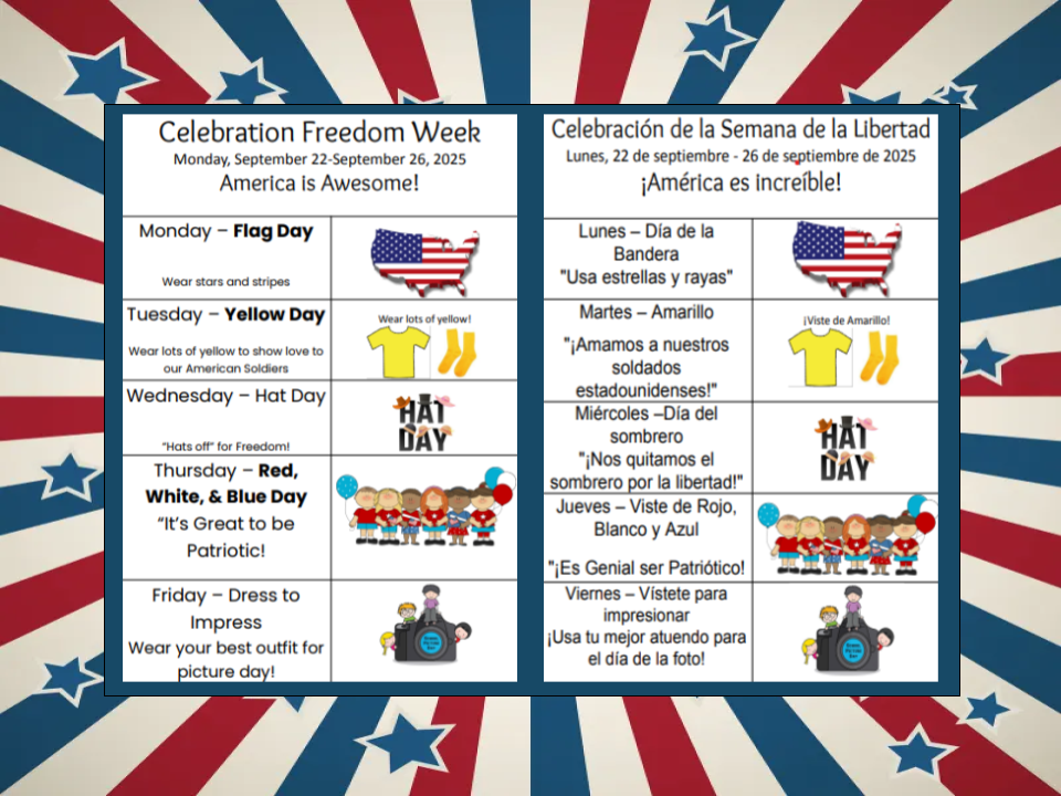 Celebrate Freedom Week Daily Themes