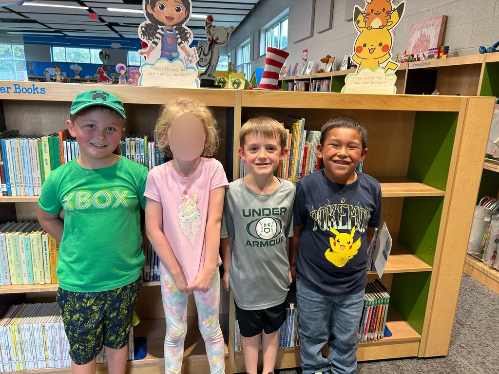 students in the library