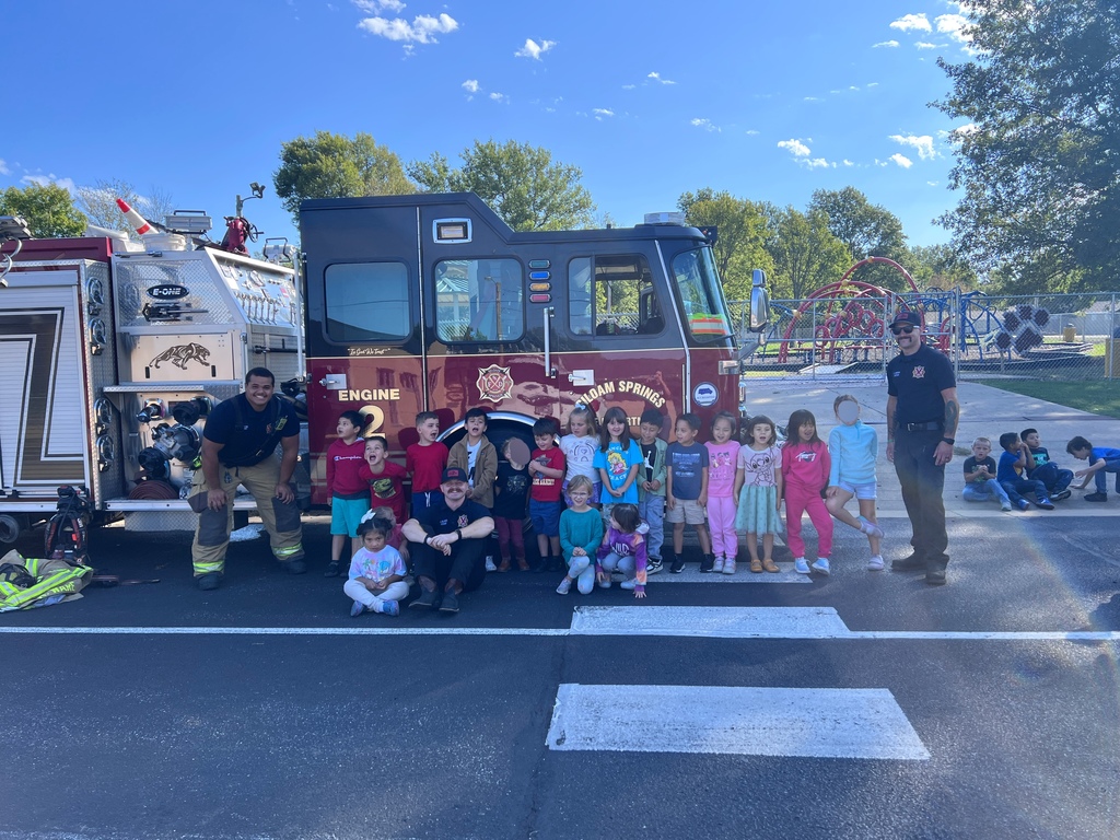students and firefighters