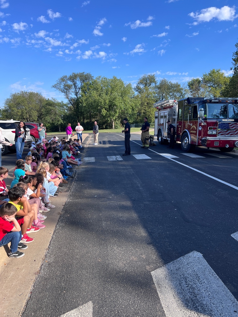 students and firefighters