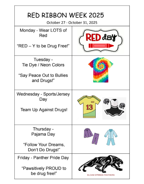 red ribbon week flyer