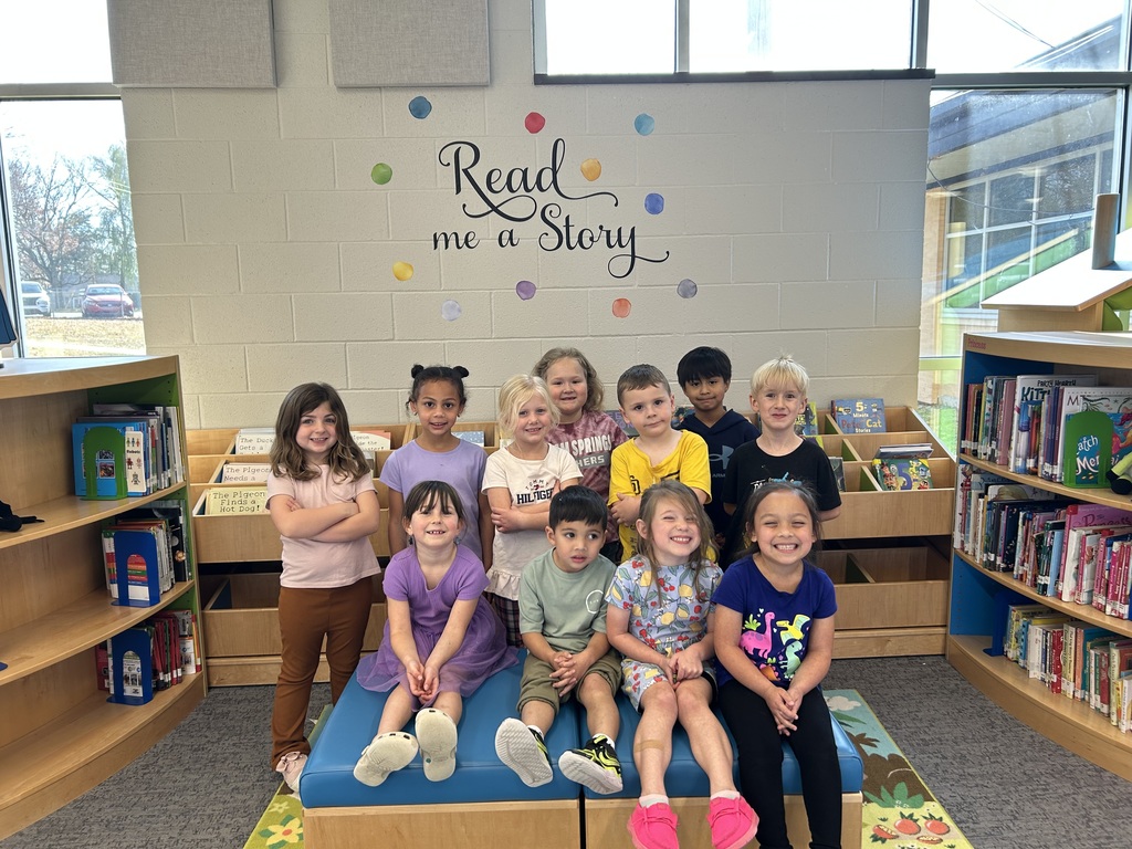 students in the library