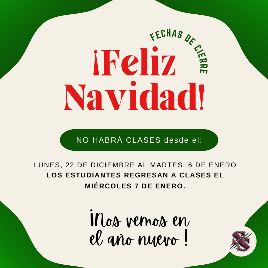 christmas break reminder