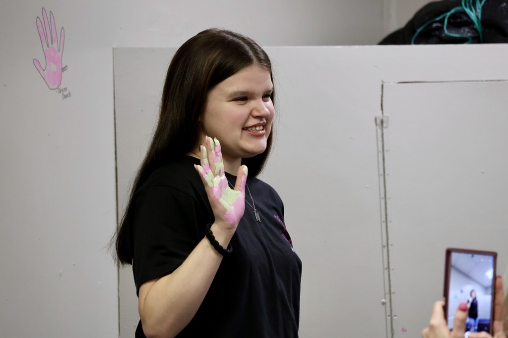 main street academy graduation hand print ceremony