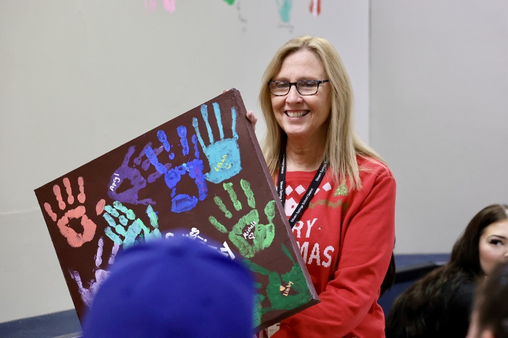 main street academy graduation hand print ceremony