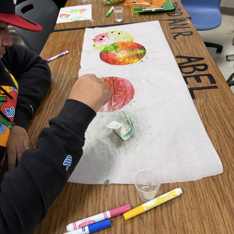 high school student working on Biology project