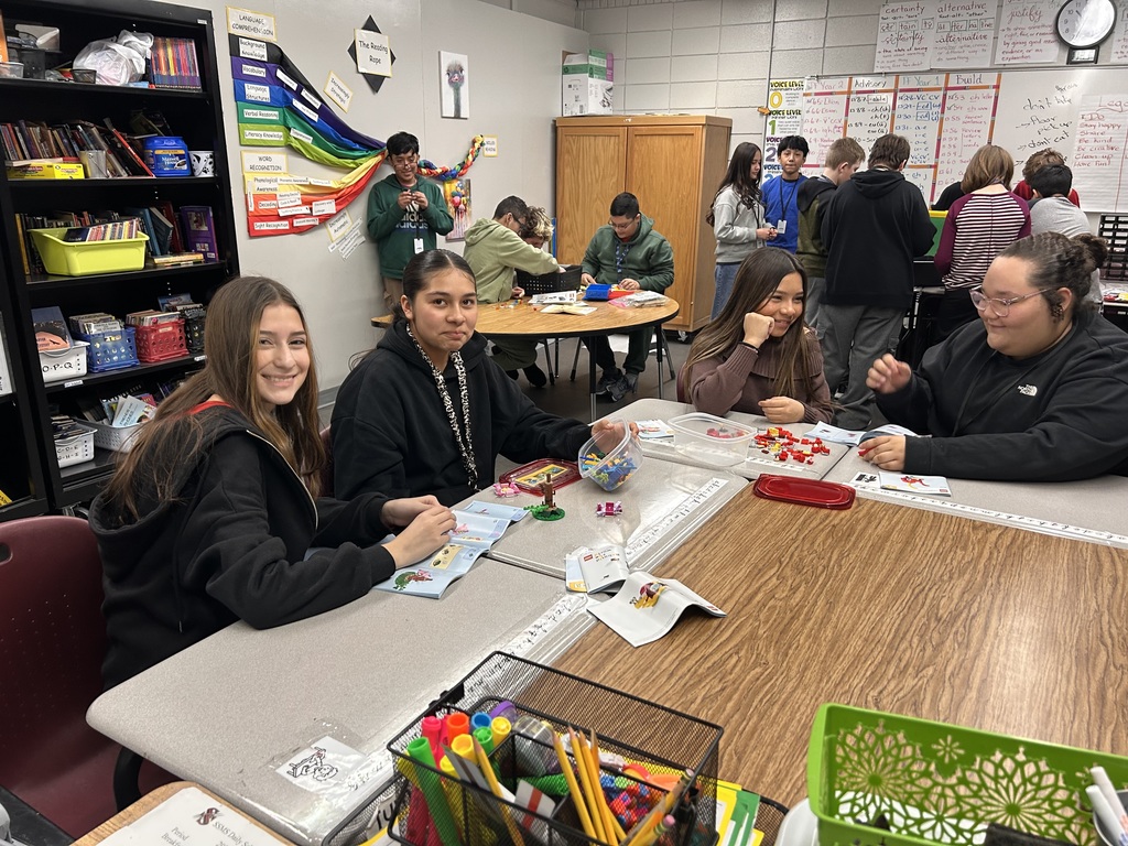 students building legos