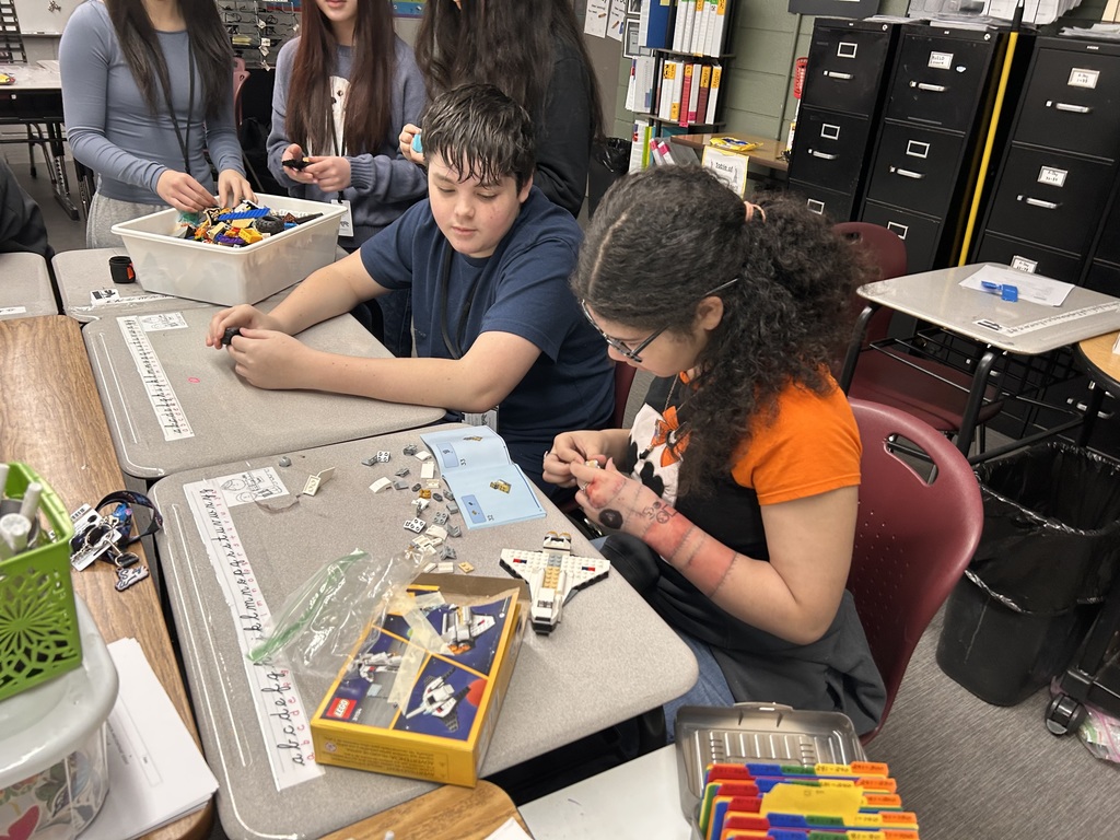 students building legos