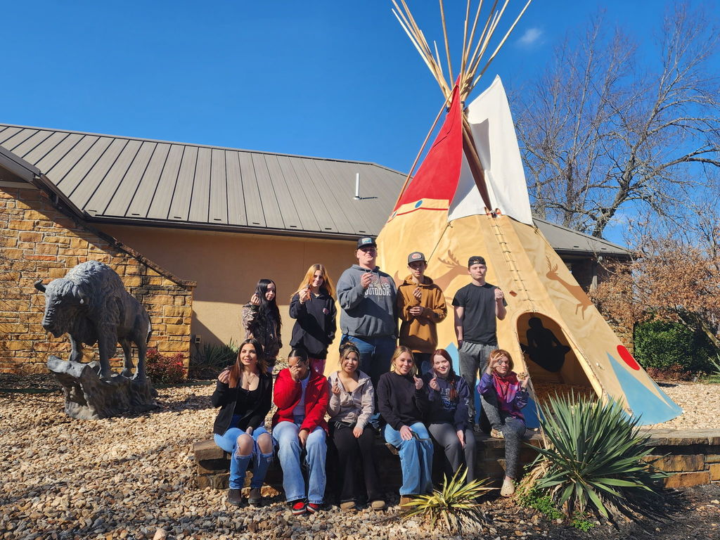 high school students on a social studies field trip