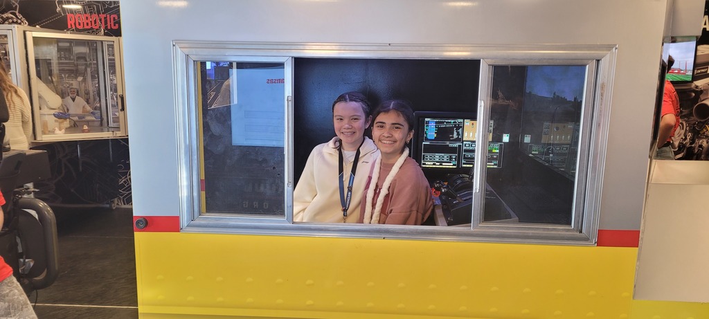 students in a  simulator