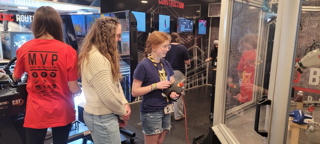 students in a  simulator