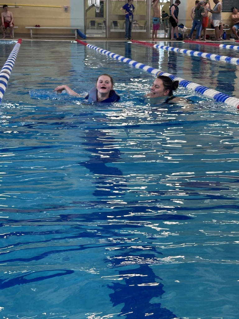 student swimming