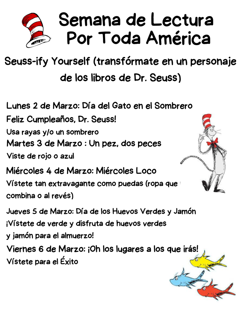 Read across america flyer spanish