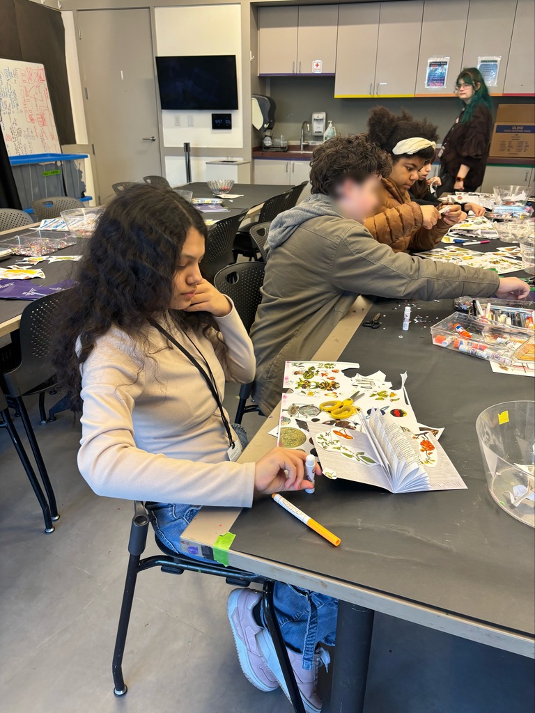 students participating in an art activity