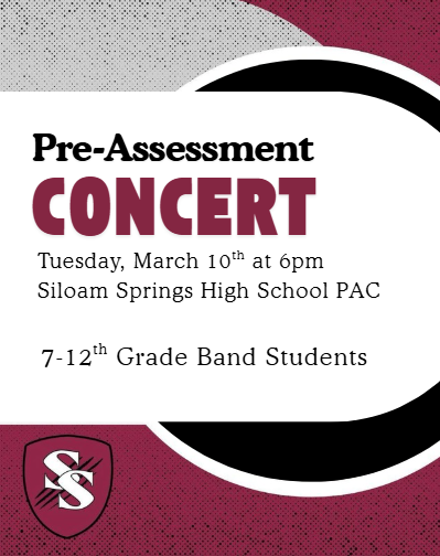 pre assessment concert tuesday march 10th at 6pm