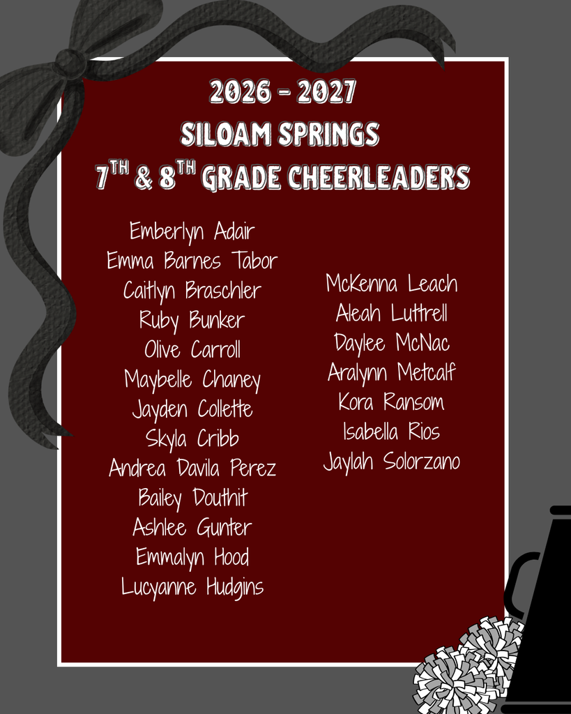 7th and 8th grade cheerleaders