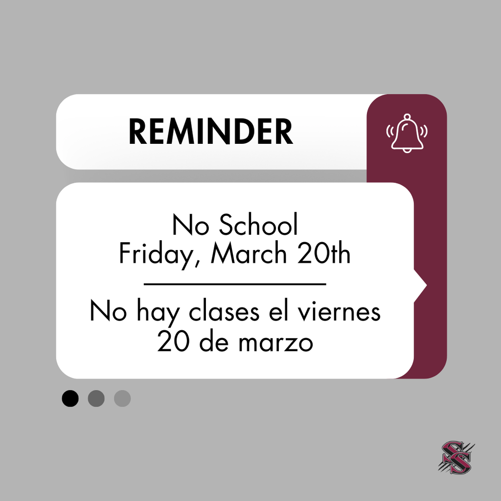 no school reminder