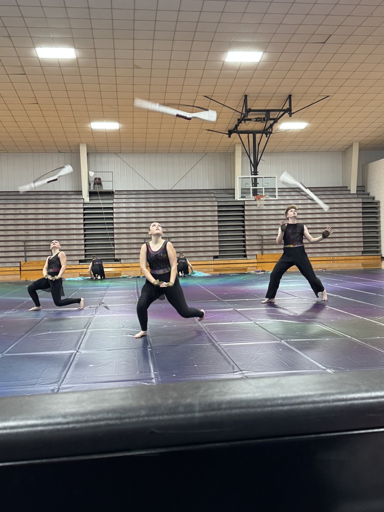 winter guard performing