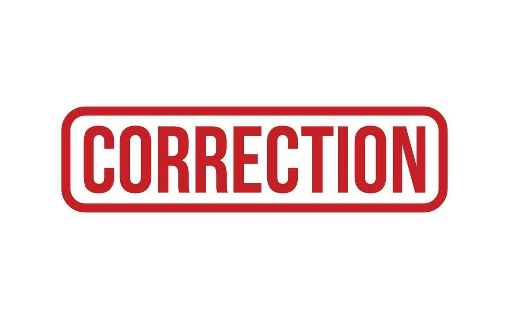 correction of date