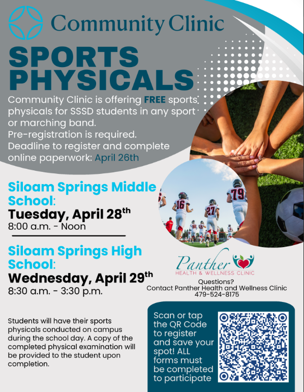 sports physicals flyer