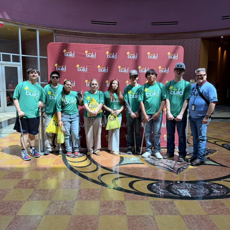 high school students at career fair