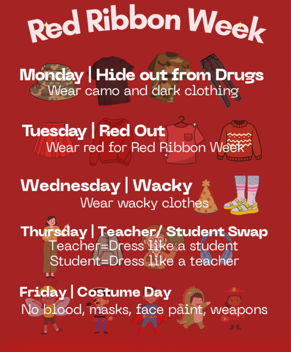 red ribbon week dress up days