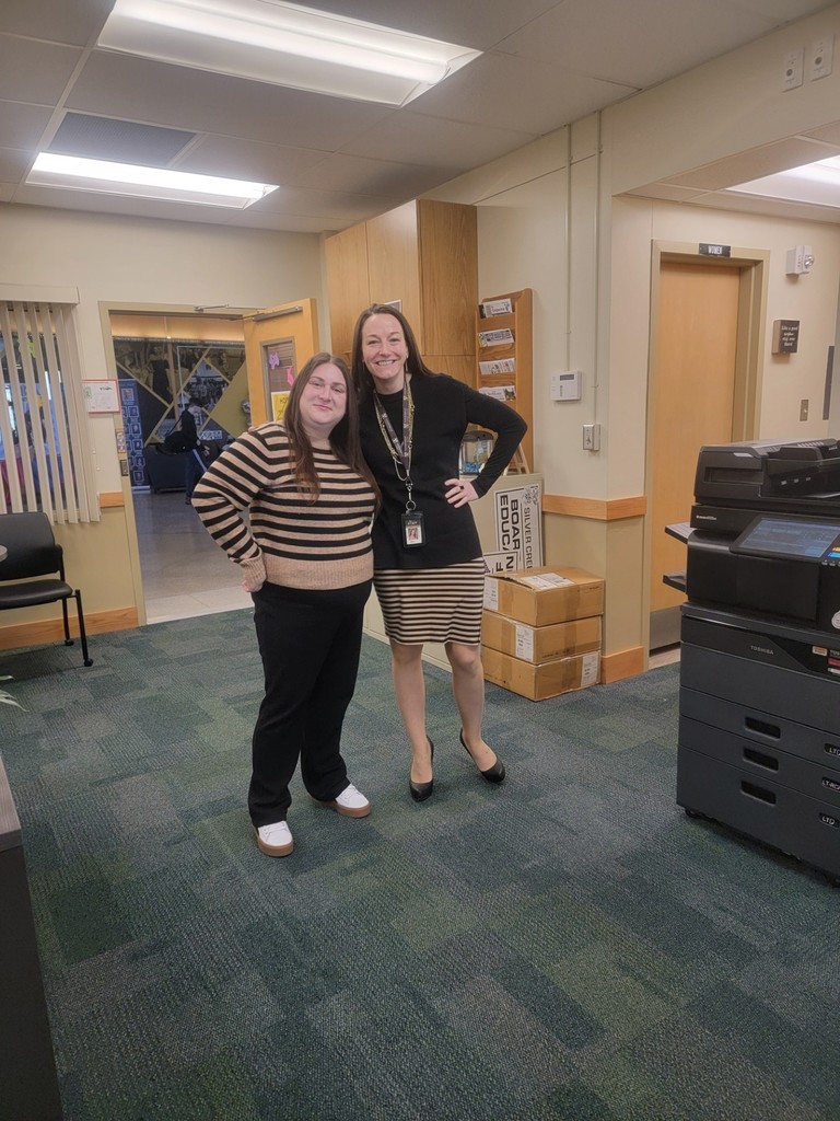 Nicole and Katie in stripes
