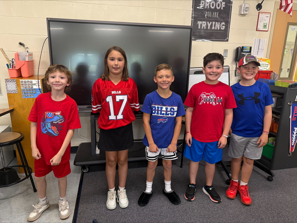 students in Bills gear