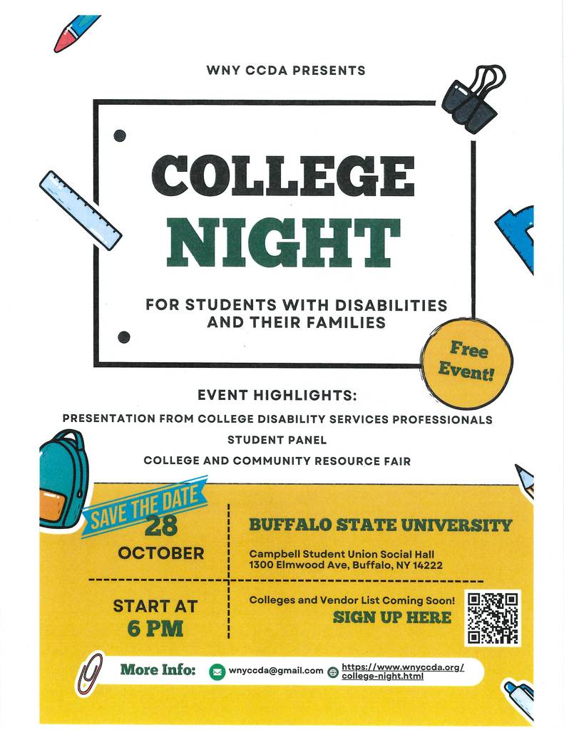 CCDA College Night Flyer October 28 at 6pm