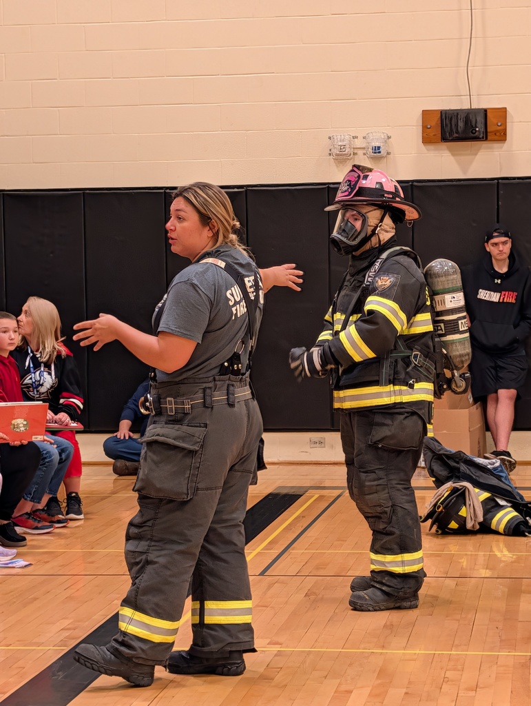 firefighters in gym
