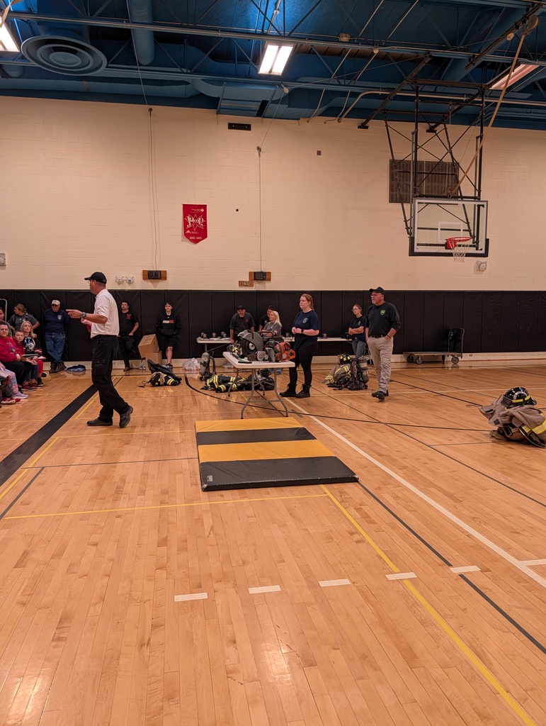 firefighters in gym