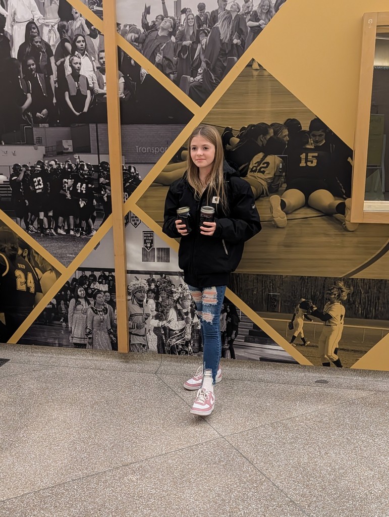 Allie with her jelly jars