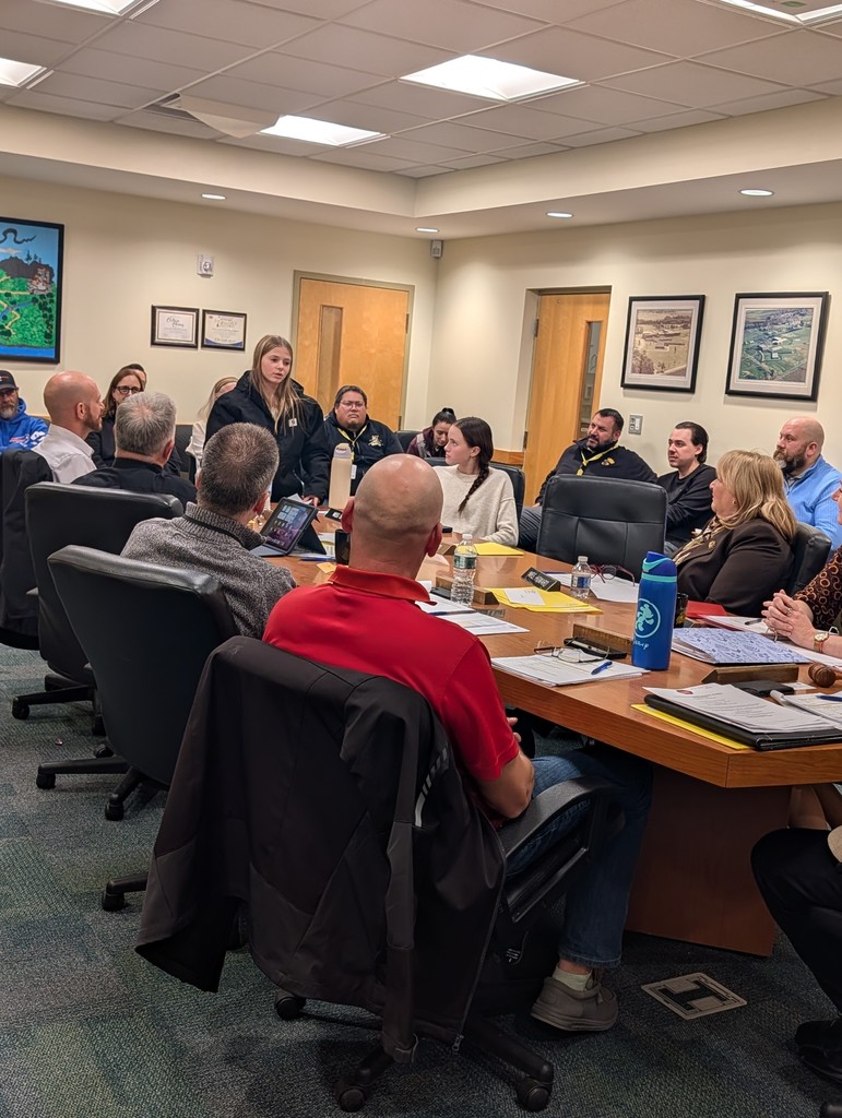 Allie presenting to the Board