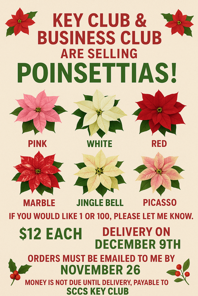Key Club Poinsettia Sale