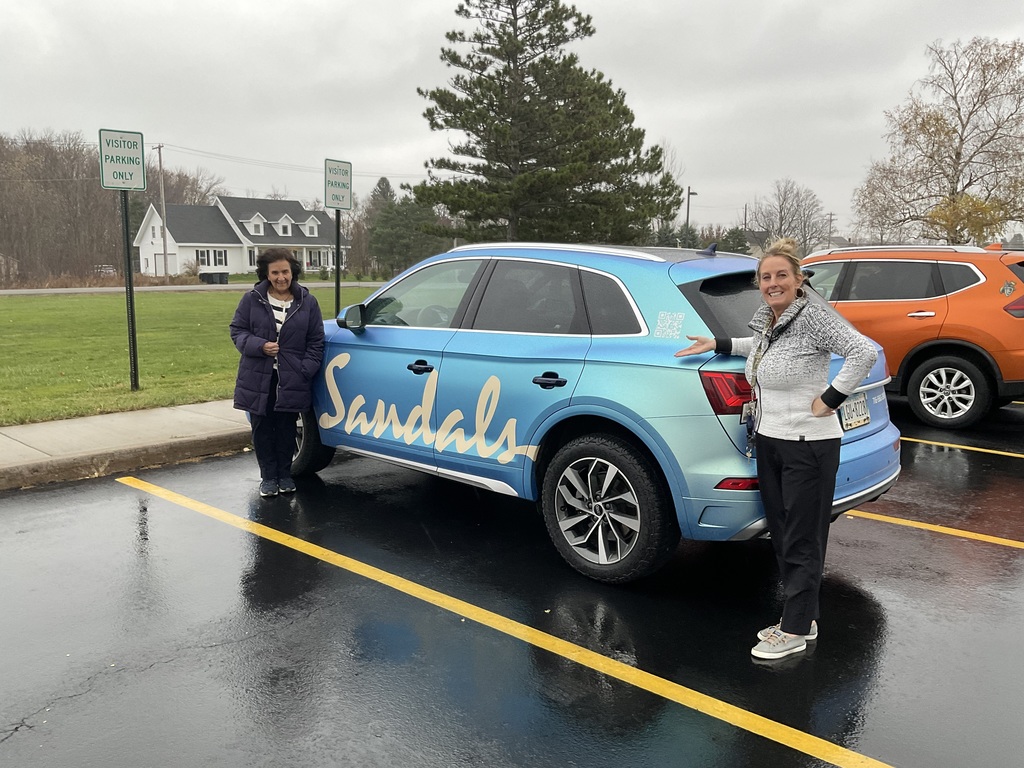 Ms. Falcone and Ms. Castiglia by car