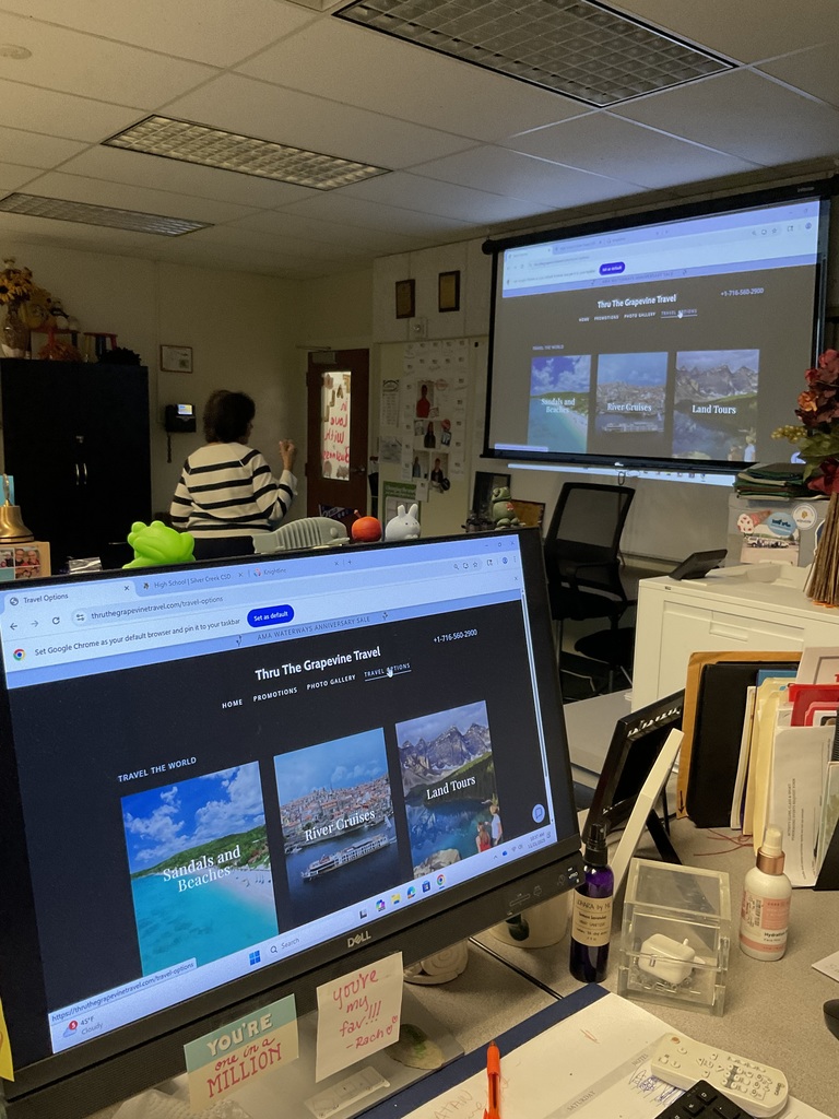 Ms. Falcone speking to students