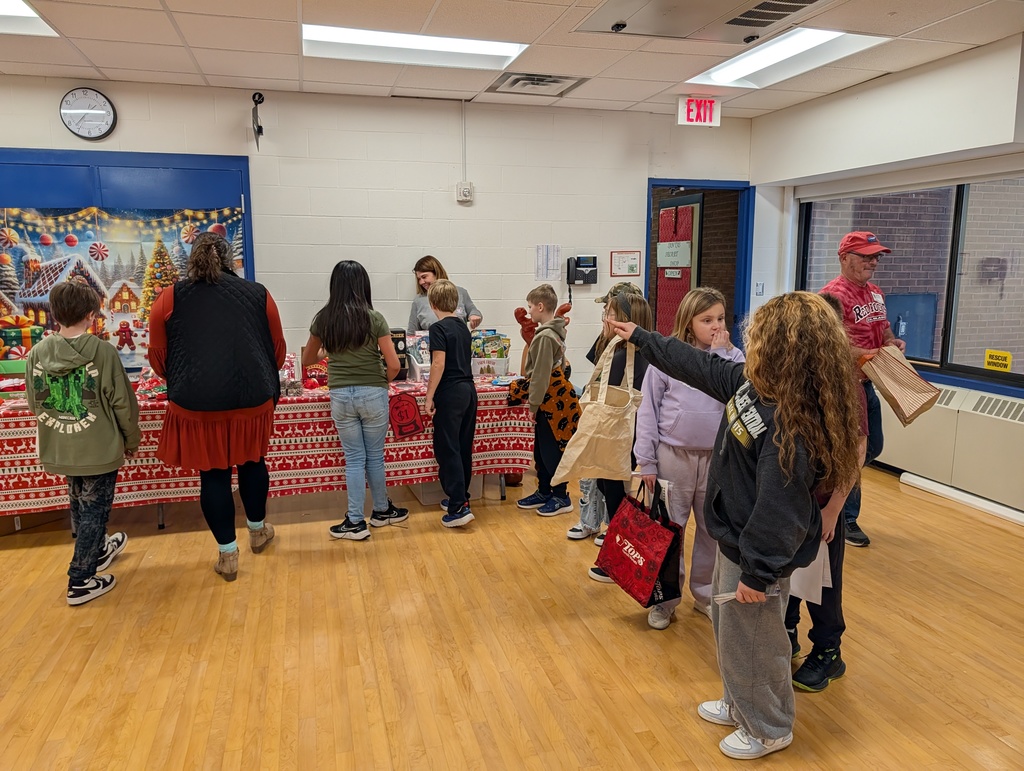 Students shopping at Santa's Secret Shop