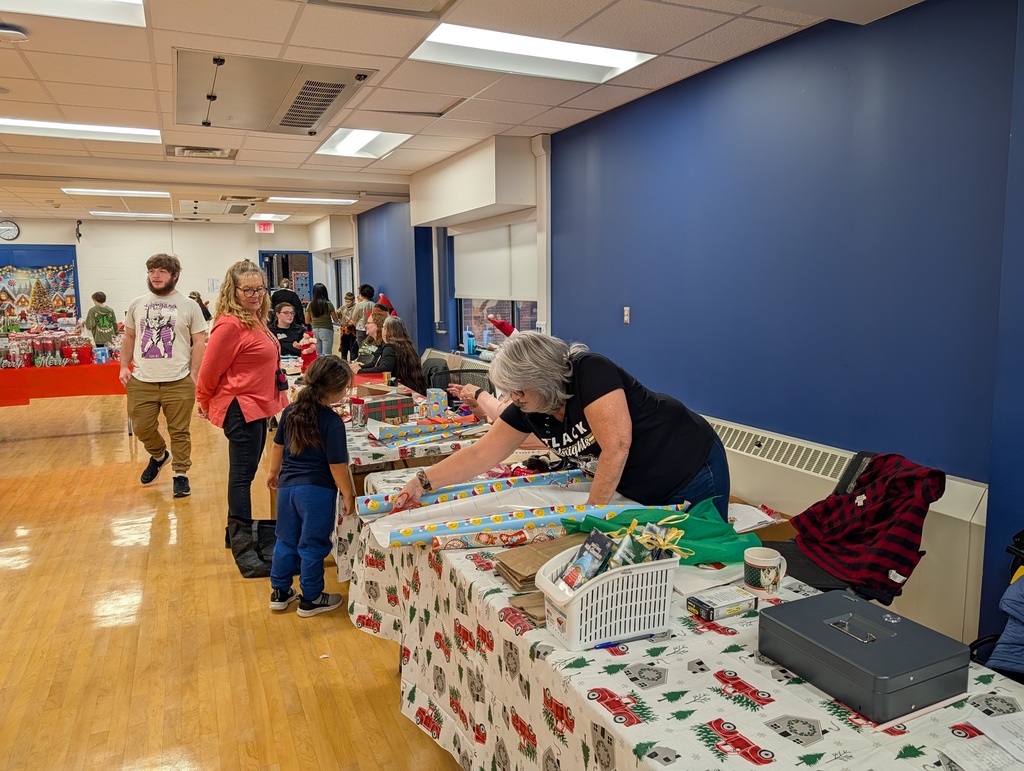 Students shopping at Santa's Secret Shop