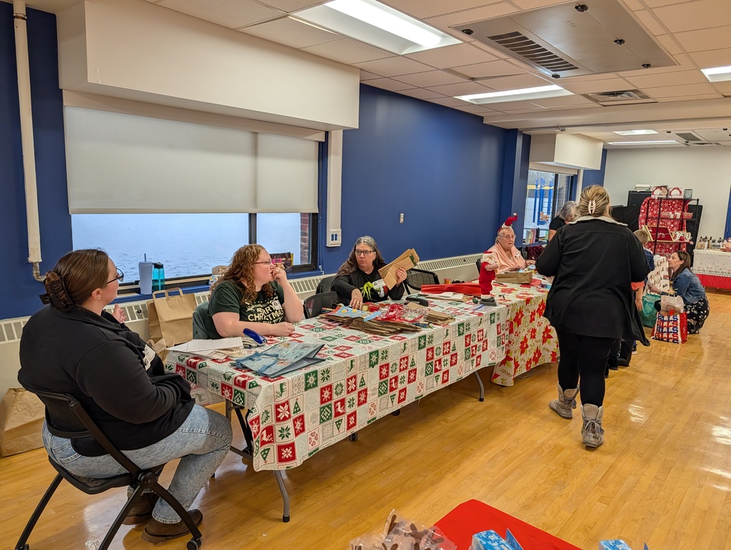 Students shopping at Santa's Secret Shop